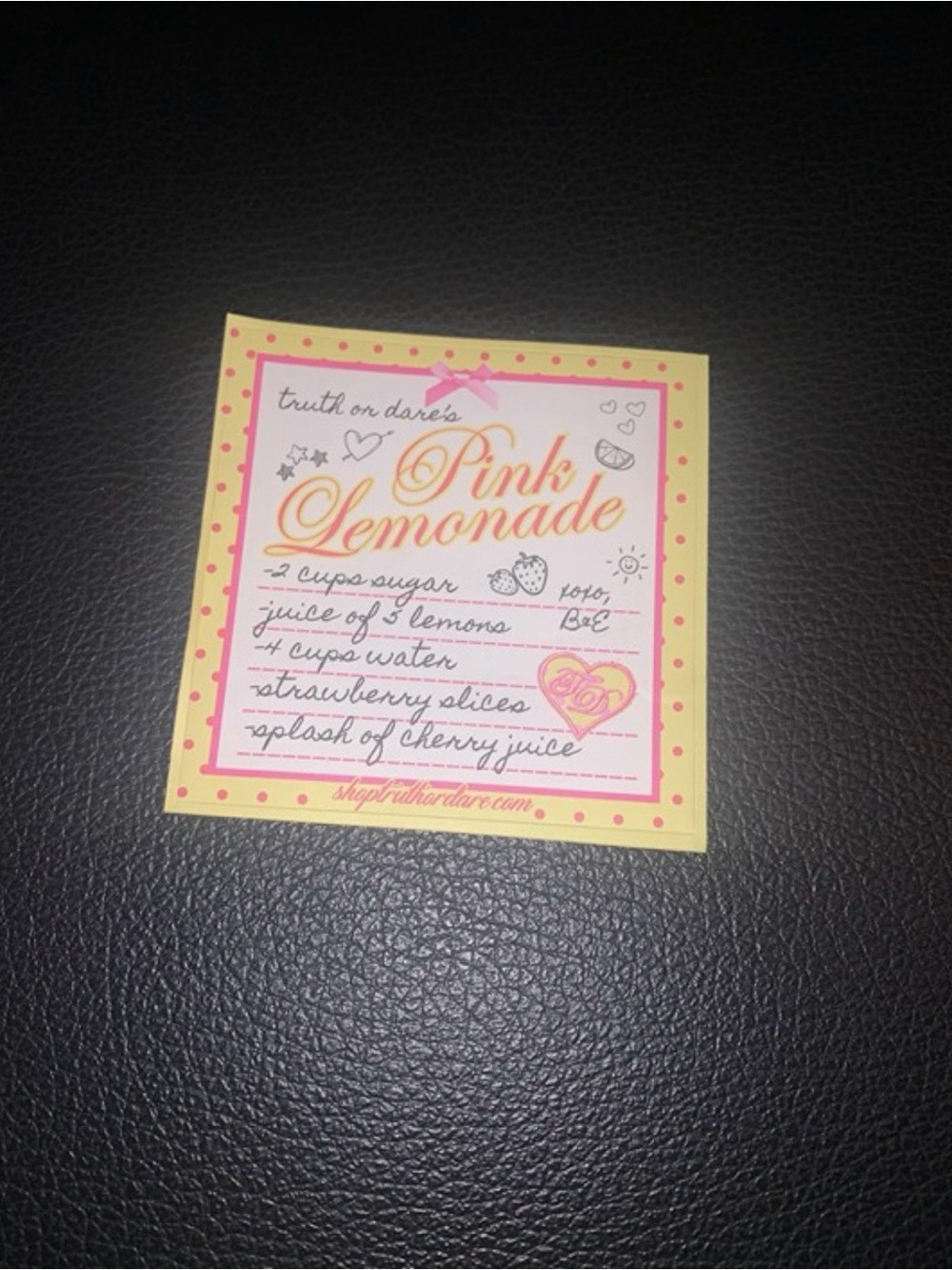Truth Or Dare Pink Lemonade Sticker